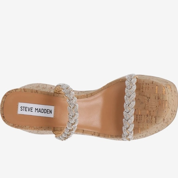 NEW! Steve Madden Silver Metallic Dayna Platform Sandal - Size 9 - Picture 3 of 14